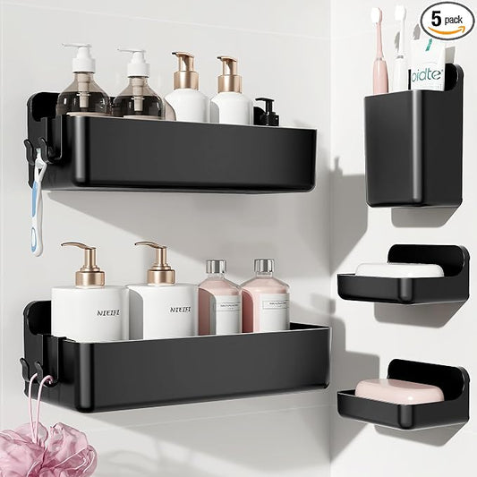 Nieifi Adhesive Wall Shelf, Shower Shelves 5 Pack by Nieifi