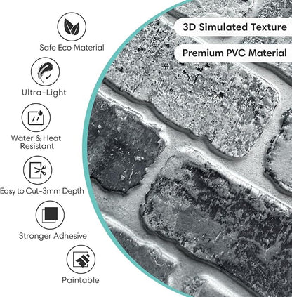 Commomy 3D Peel and Stick Brick Tiles - Image 4