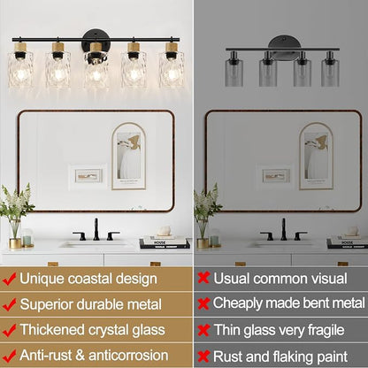 MOKATNG Bathroom Light Fixtures, 5-Light Coastal Vanity Lights - Image 8