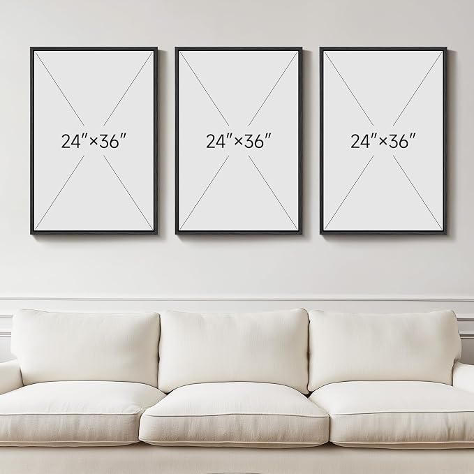 Large Framed Modern Abstract Wall Art - Image 3