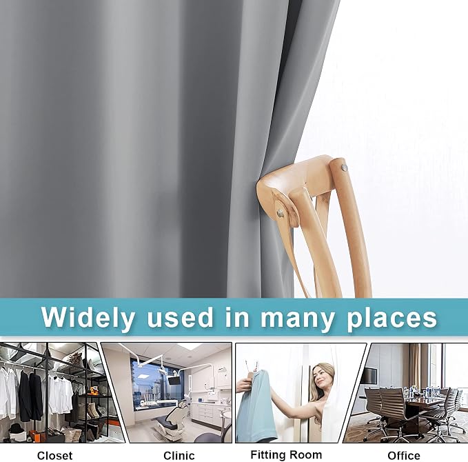 RYB HOME Privacy Curtain for Sliding Glass Door, Light Block Noise Reduce - Image 5