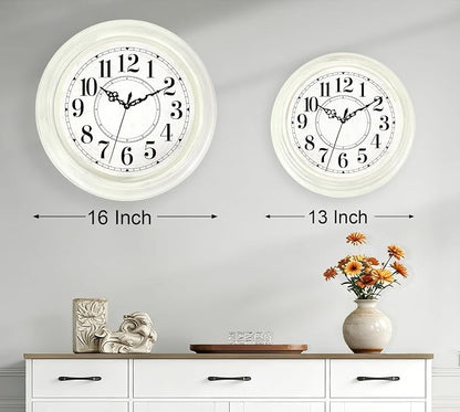 Vintage Wall Clock 16 Inch Quartz Silent Non-Ticking Analog Clock Battery - Image 6