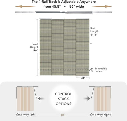 GoDear Design Adjustable Sliding Panel Track Blinds - Image 4