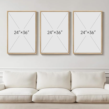 Large Framed Green and Neutral Beige Abstract Wall Art - Image 3
