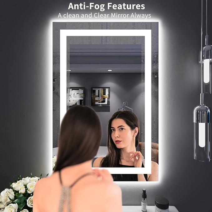 LOAAO 24"X36" LED Bathroom Mirror - Image 3