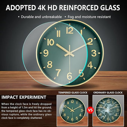 Wall Clock, 8 Inch Wall Clocks Battery Operated, Modern Non Ticking Silent - Image 5