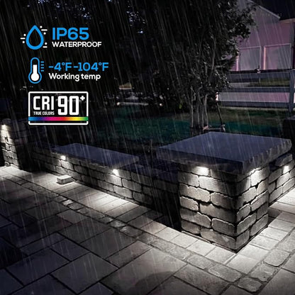 LEONLITE 8-Pack 4 Inch LED Hardscape Lighting, Update Retaining Wall Lights - Image 7