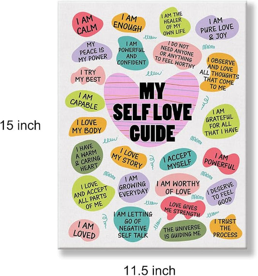 Inspirational Self Love Poster Canvas Wall Art - Image 2