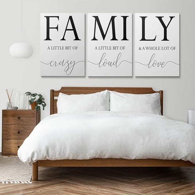 GUBIYU Home Family Wall Decor, Dining Room Kitchen Decor Set of 3 Inspirational - Image 6