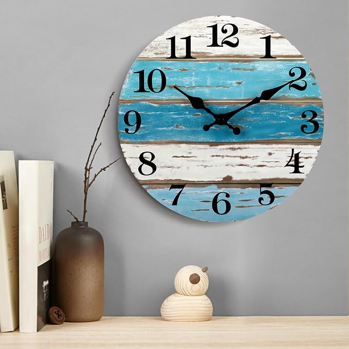 CHYLIN Nautical 14 Inch Wall Clock, Silent Sweep Movement, Good Gift - Image 6