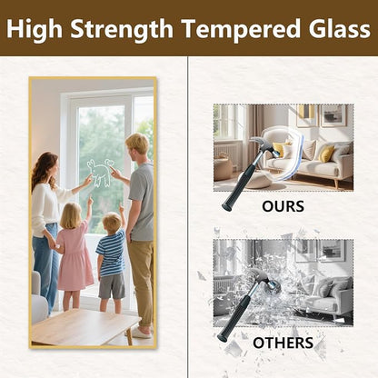 Koonmi 78"x35" Floor Mirror Full Length, Bedroom Floor Body Mirror - Image 9