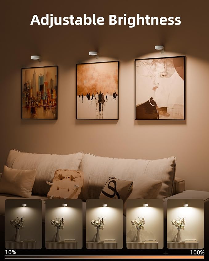EZVALO Picture Lights for Wall, Rechargeable Battery Magnetic Poster Lights - Image 4