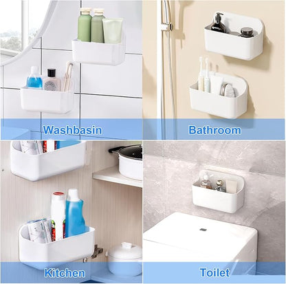 2pc Clear Wall Mount Organizer, Adhesive Cabinet Door Organizer, Self Adhesive - Image 5