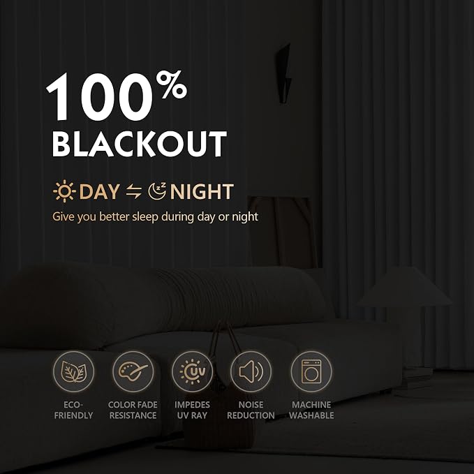 FMFUNCTEX 100% Blackout Curtains - Image 4