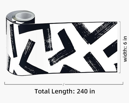 FLFK Black and White Design Wallpaper Border - Image 2