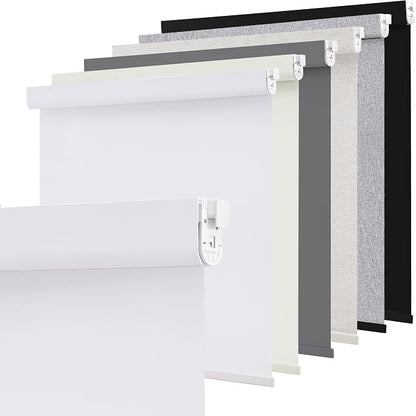 SUNOFF No Drill Tools Cordless Blackout Roller Shades Blinds by SUNOFF