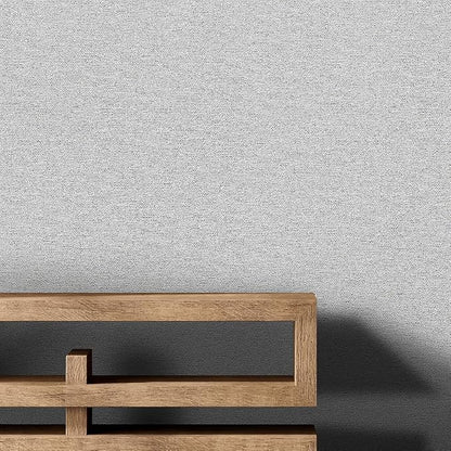 SHUFA White Brown Cotton-Like Textured Grasscloth Wallpaper Matte Thick Real - Image 4