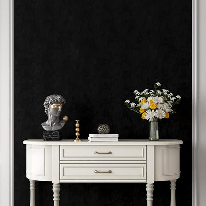 YENHOME 30"X118" Vintage Black Peel and Stick Wallpaper Textured Wallpaper - Image 4