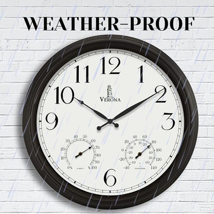 24 inch Outdoor Clocks for Patio Large Waterproof - Image 5