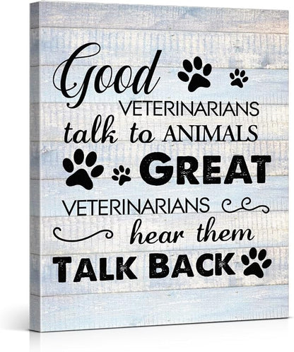 Funny Veterinarian Gifts Farmhouse Dog Canvas Wall Art Decor Veterinary Vet Gift by VAHATAN
