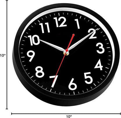 AKCISOT Wall ClockModern Black Silent Non Ticking Wall Clocks Battery Operated - Image 10
