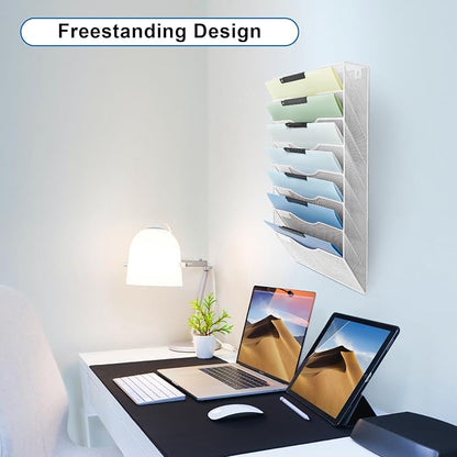 EASEPRES 8 Pocket Mesh Hanging Wall File Organizer, Wall Mounted Mail Paper - Image 7