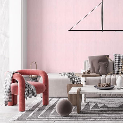 Pink Grasscloth Peel and Stick Wallpaper Texture Contact Paper A Set of 15.7" X - Image 6