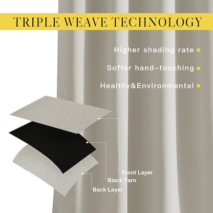 NICETOWN Natural Blackout Living Room Curtain - Image 2