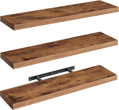 RALGEND Floating Shelves for Wall, 1.5" Thick Wall Shelf Set of 3 by RALGEND