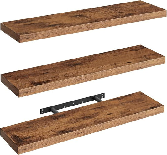 RALGEND Floating Shelves for Wall, 1.5" Thick Wall Shelf Set of 3 by RALGEND