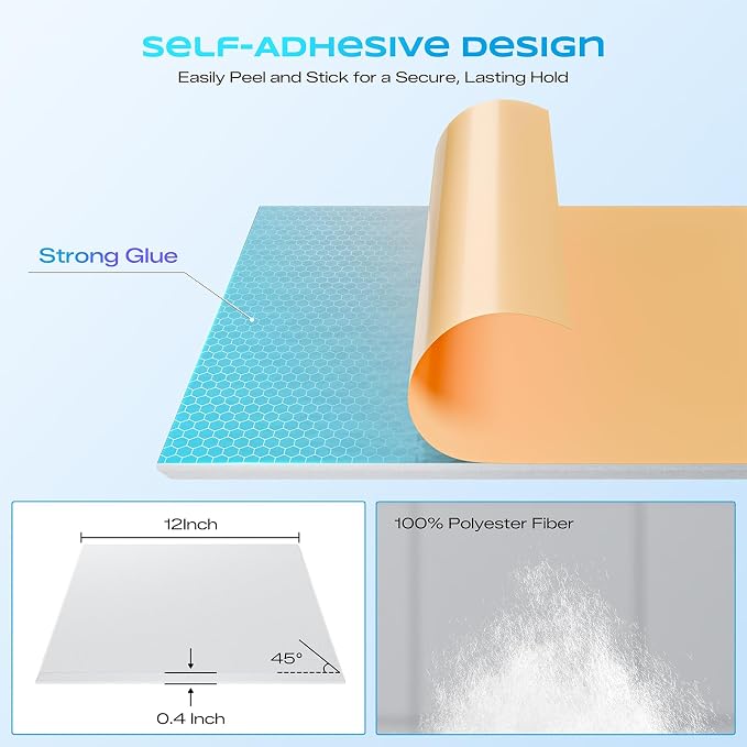 12 Pack Self-Adhesive Acoustic Panels, Soundproof Wall Panels - Image 2