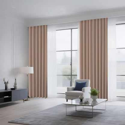 CUCRAF Khaki Blackout Curtains 72 inch Length 2 Panels Set, Rod Pocket Room - Image 8