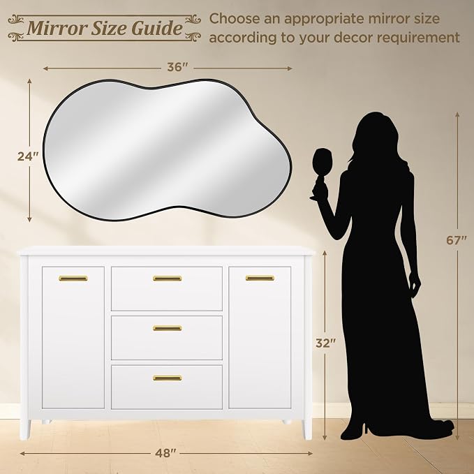 Dorlicecass Irregular Wall Mirror - Image 4