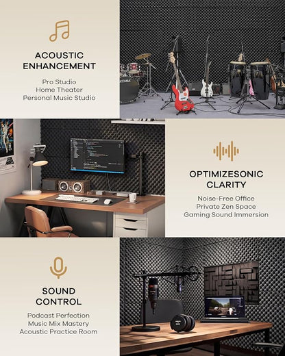 SD SODOCT 24 Pack Egg-Crate Acoustic Foam Panels, High Density Acoustic Foam - Image 7