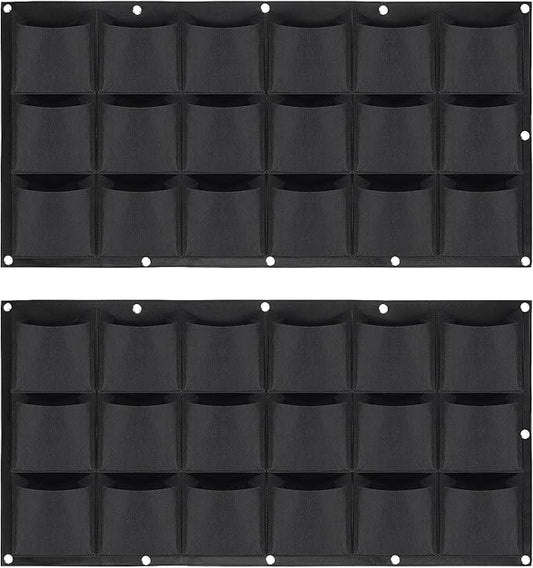 ZOENHOU 2 Pack Total 36 Roomy Pockets Horizontal Garden Planter, Waterproof by ZOENHOUDIRECT