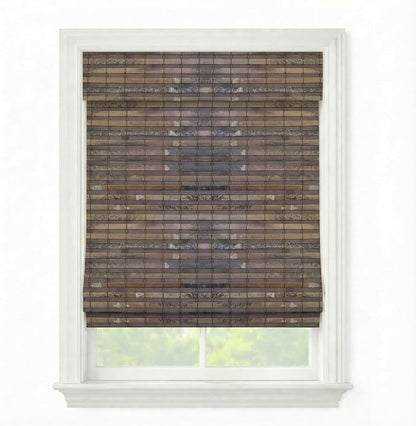 Cordless Woven Wood Roman Shades, 43W x 48H, Hatteras Cocoa, Sizes 20-72 Wide by FirstRateBlinds