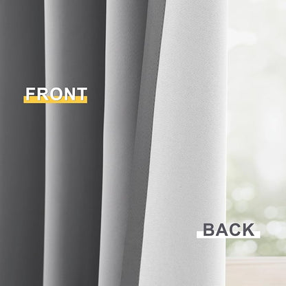 Yakamok 100% Blackout Curtain Panels 84 inches Cold and Light Blocking Drapes - Image 6