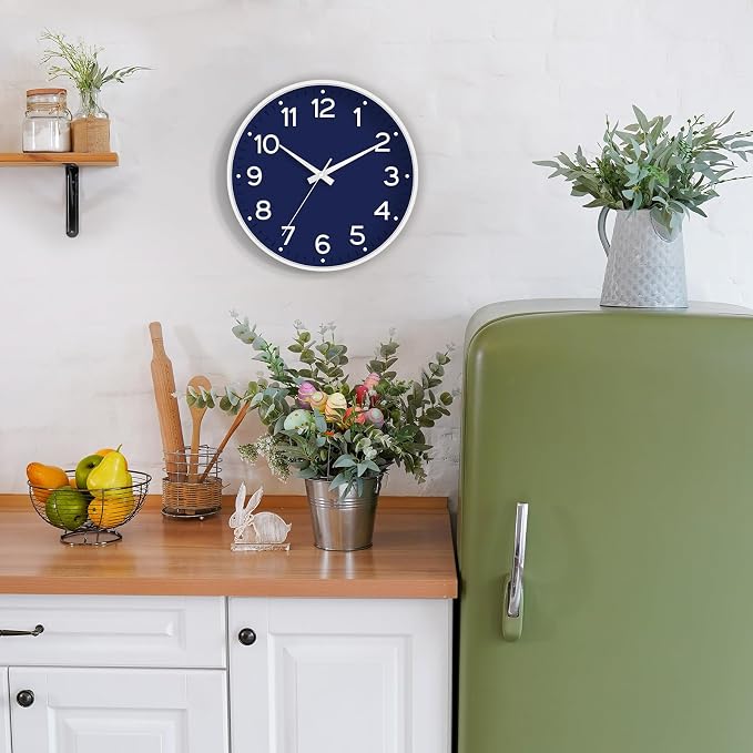 Roymnie Wall Clock, 10 Inch Silent Wall Clocks Battery Operated-Modern Non - Image 2