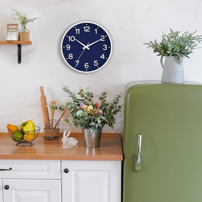 Roymnie Wall Clock, 10 Inch Silent Wall Clocks Battery Operated-Modern Non - Image 2