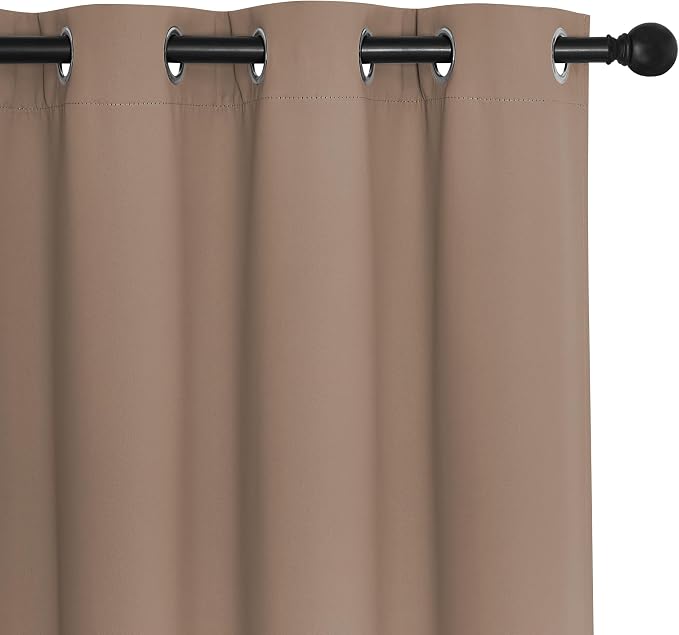 NICETOWN Cappuccino Blackout Curtains - Image 7