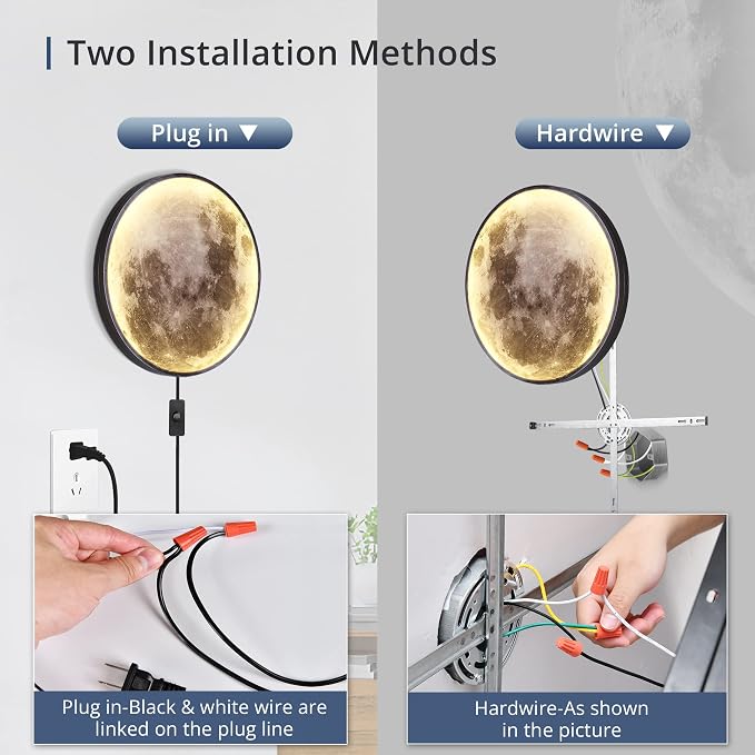 Dimmable Moon Wall Light 19.6 inch Wall Lights - Image 5