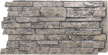 EverStone Acadia Ledge Faux Stone Panel, Linen Graphite Color by EkenaMillwork