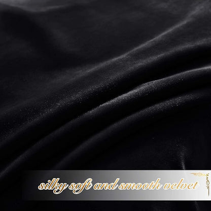 NICETOWN Black Out Velvet Curtains 54 inches Long - Image 5