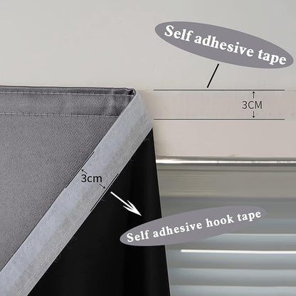 AJAZZ 100% Blackout Shades Window Cover Self Adhesive Curtains Sticky Curtain - Image 6