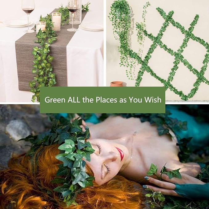 Fake Vines for Room DecorArtificial Plant Ivy Garland 1 Stand 100FT Long - Image 2