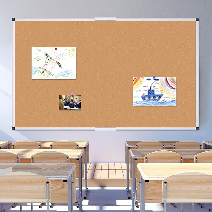 VIZ-PRO Cork Bulletin Board/Foldable Noticeboard, 48 X 36 Inches - Image 7