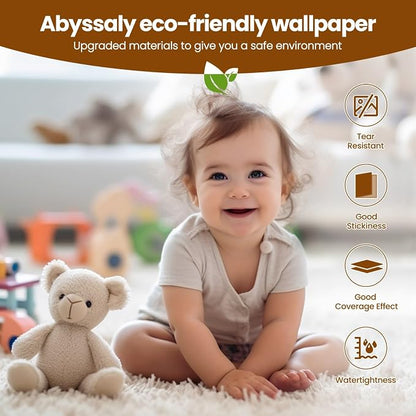 Abyssaly Brown Peel and Stick Self Adhesive Wallpaper - Image 2