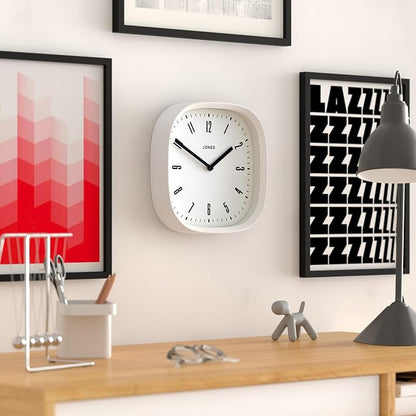 JONES CLOCKS® Marvel Wall Clock | Modern Retro Rounded Square Clock | 10 inch | - Image 5