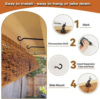 Patio Shades from Bamboo Outdoor Roll up Shades - Image 6