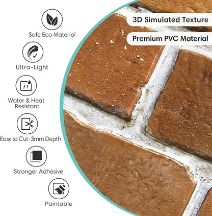 Commomy 3D Faux Brick Peel and Stick - Image 4